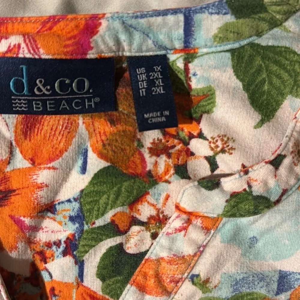 Floral Orange and Green Women's Skirt - Picture 2 of 4